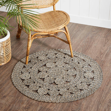 Celeste Blended Pebble Indoor/Outdoor Braided Rug 3ft Round VHC Brands - The Fox Decor